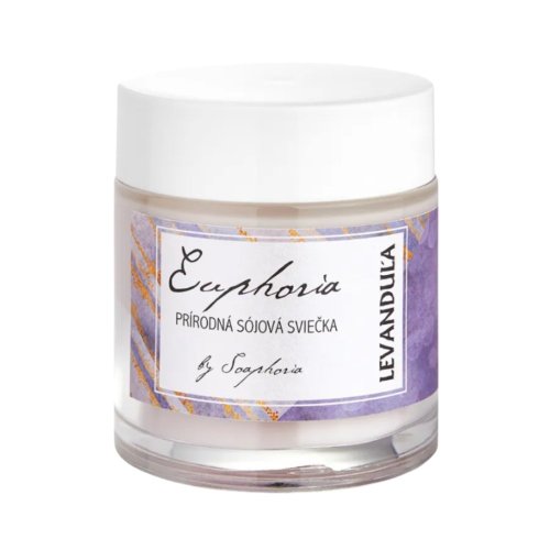 Ručně odlévaná sójová svíčka EUPHORIA - Varianta: Levandule