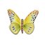 Ručně vyráběná keramická dekorace motýla Mariposa - Barevná varianta: Mariposa žlutá mírně profilovaná