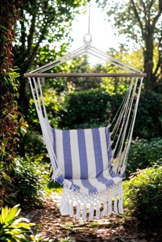 Závěsné houpací křeslo Artur Stripe Blue