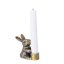 Svícen ze starožitné mosazi Rabbit