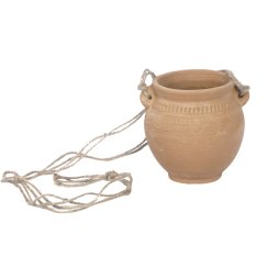 Ručně výráběný hliněný závěsný květináč Terracotta