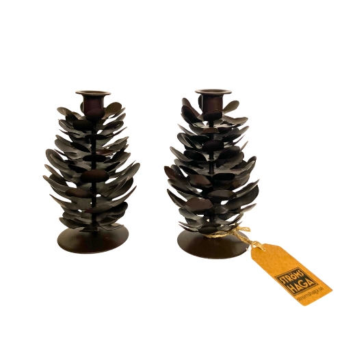 Dekorativní svícen Cone Antique Brown
