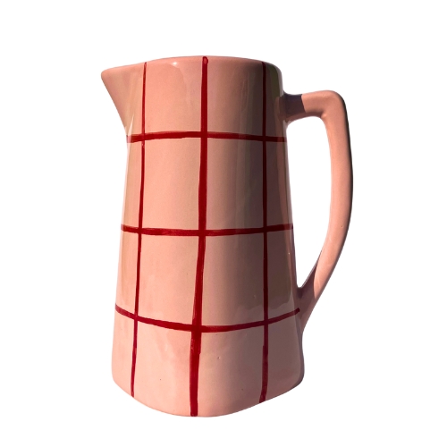 Ručně vyráběný keramický džbán Jarra - Barevná varianta: Jarra zelená kostka