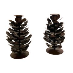Dekorativní svícen Cone Antique Brown