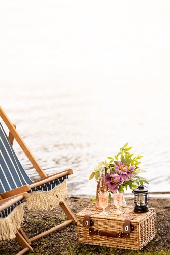 Proutěný piknikový set pro dvě osoby Vendela modrý
