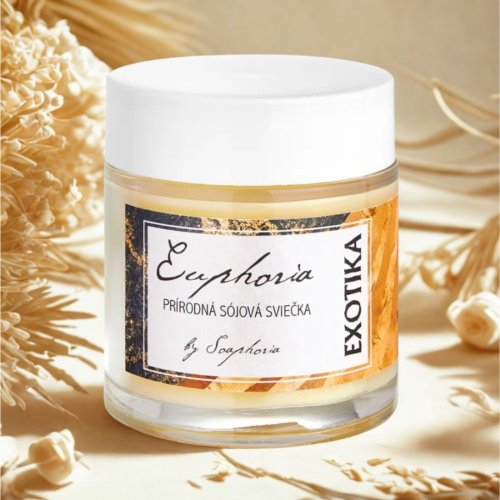 Ručně odlévaná sójová svíčka EUPHORIA - Varianta: Exotika