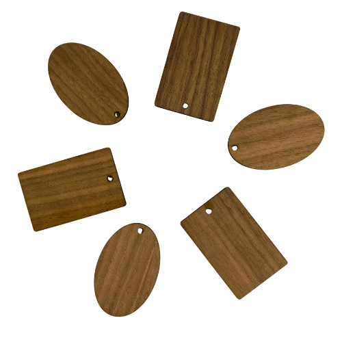 Dřevěné jmenovky/visačky na dárky - Varianta: Obdélník - 20 ks