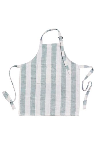 Dětské kuchyňské zástěry - Varianta: Dětská Ida pruhy zelené/bílé