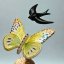 Ručně vyráběná keramická dekorace motýla Mariposa - Barevná varianta: Mariposa žlutá mírně profilovaná