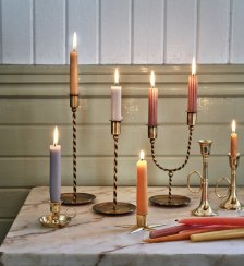 Dvouramenný svícen Estelle Antique Brass