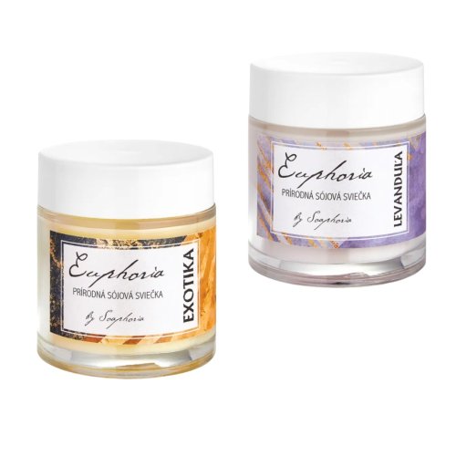 Ručně odlévaná sójová svíčka EUPHORIA - Varianta: Exotika