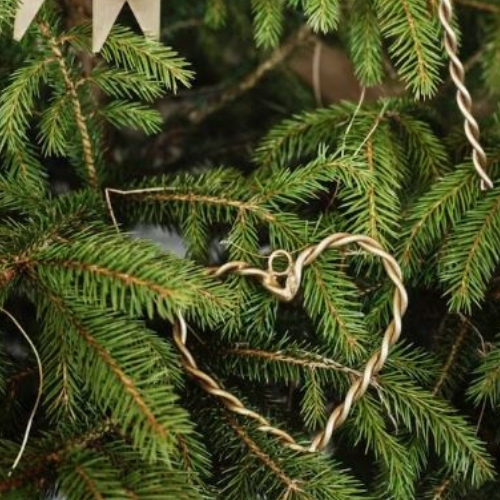 Vánoční závěsná ozdoba Estelle Heart Brass