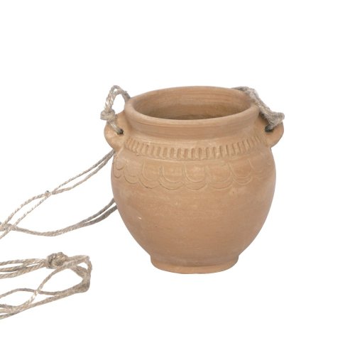 Ručně výráběný hliněný závěsný květináč Terracotta